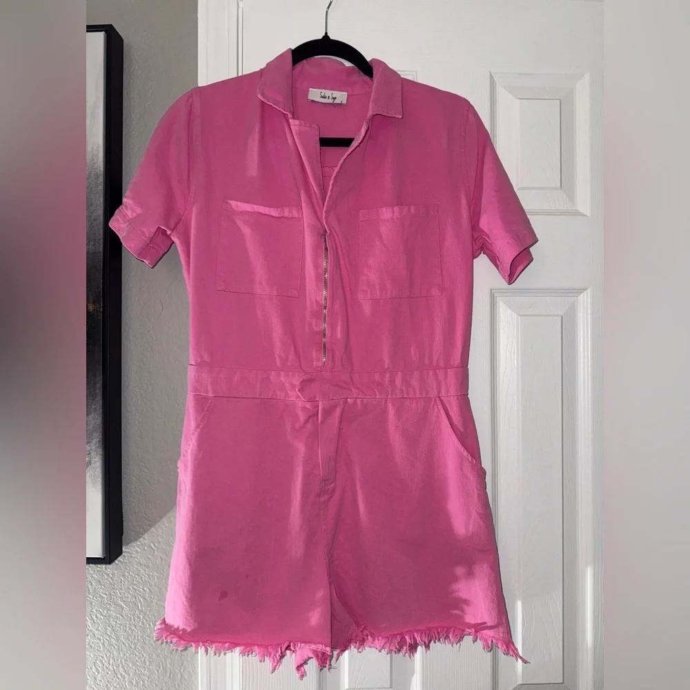 Sadie & Sage Vibrant Pink Romper - Picture 8 of 10